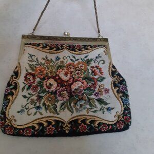 Small Tapestry Bag with Gold chain